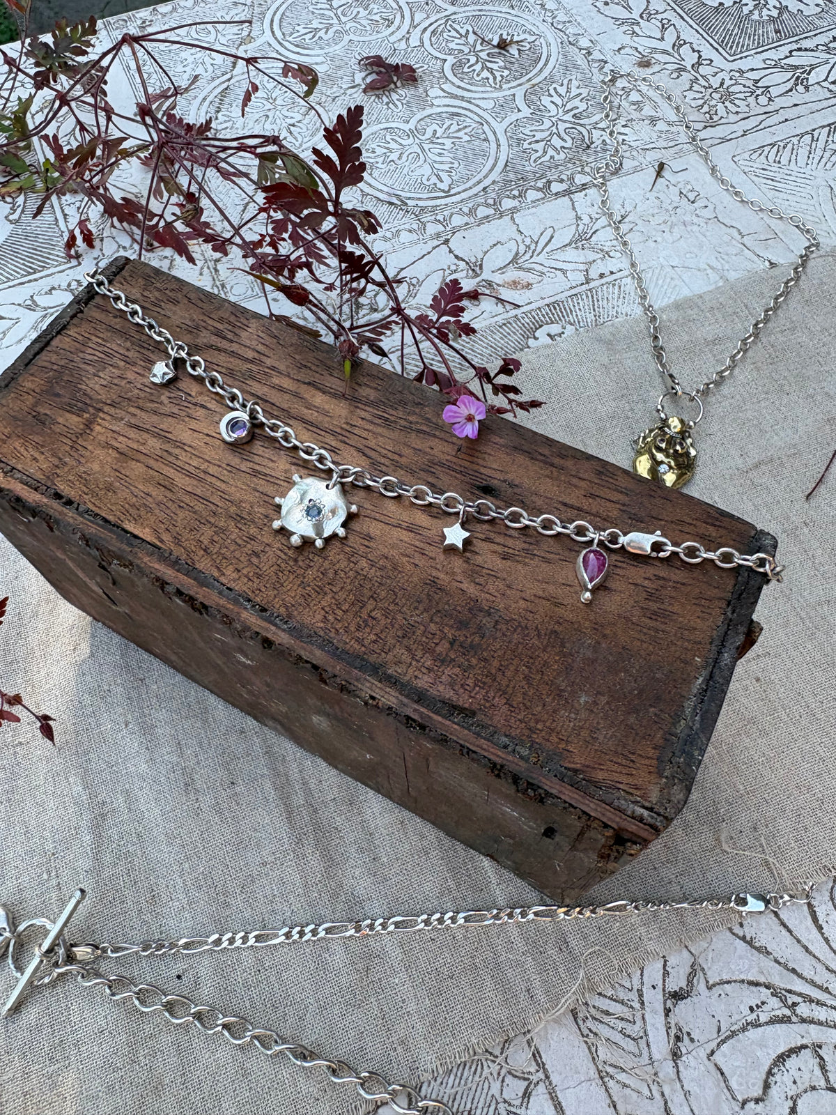 Sapphire Charm Necklace