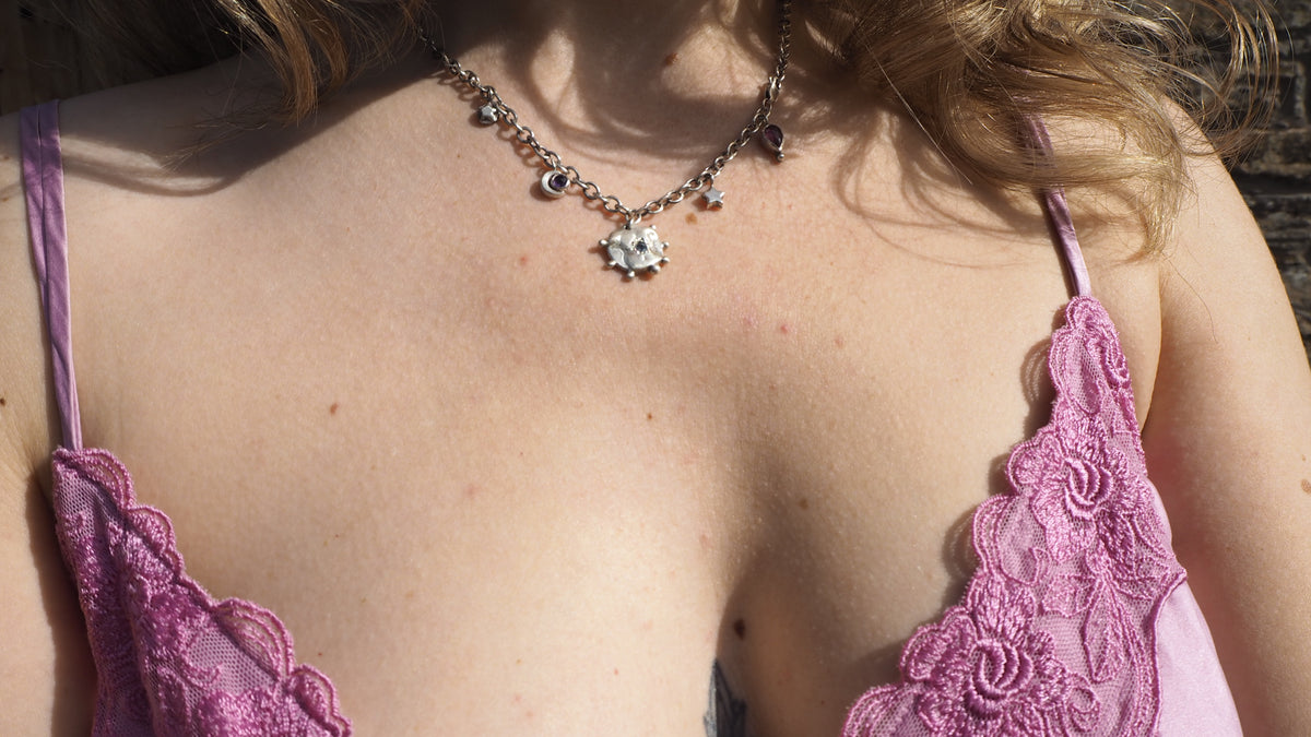Sapphire Charm Necklace