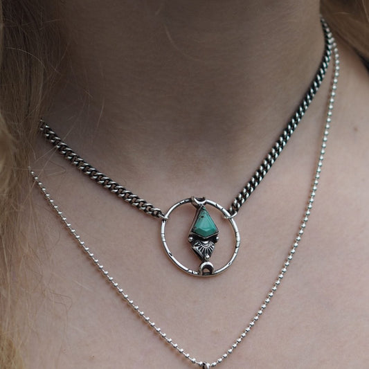 Turquoise Compass Choker